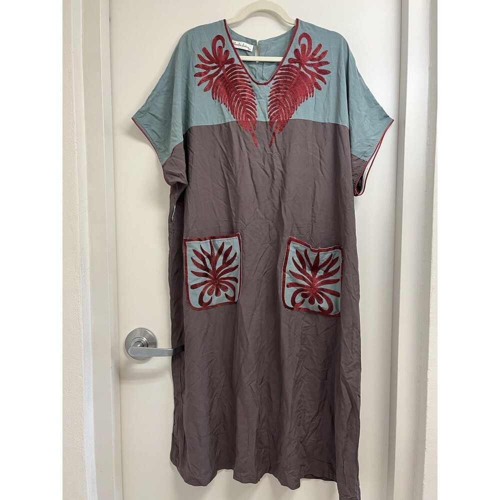 Retro Rosalita Fashion Embroidered Tunic/Kaftan Pockets 3XL Adjustable L String